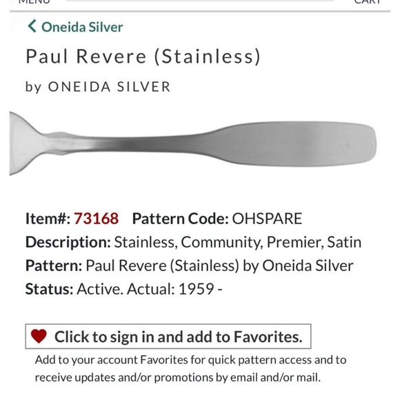 Oneida Paul Revere Stainless Steel Serving Spoon Satin Finish flatware premier - Picture 2 of 3